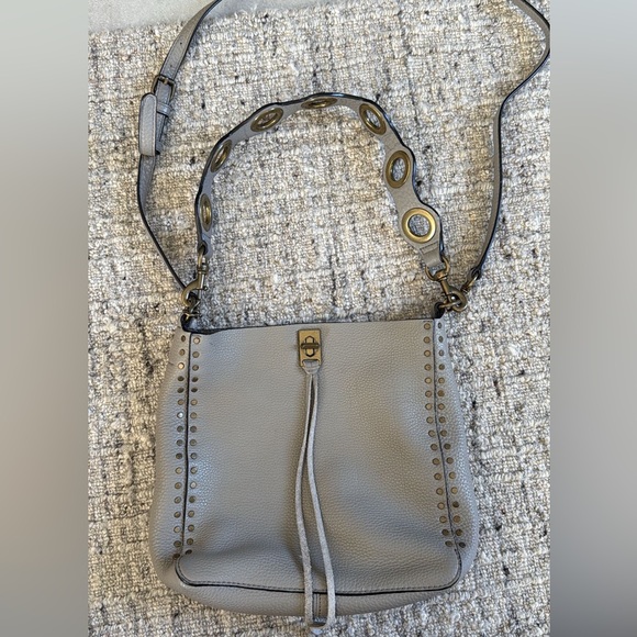 Rebecca Minckoff Gray Leather Shoulder Bag - Picture 1 of 4